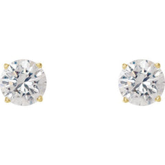14K Yellow 1 1/2 CTW Natural Diamond Earrings