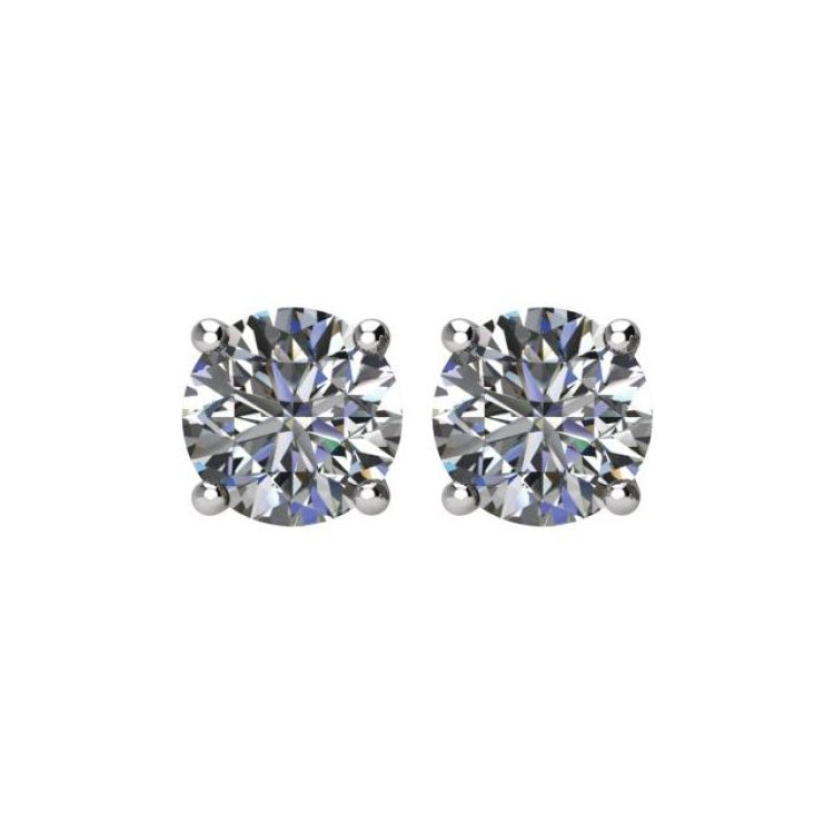 14K White 1 1/2 CTW Natural Diamond Earrings