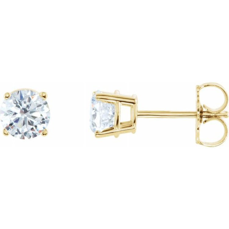 14K Yellow 1 CTW Natural Diamond Earrings