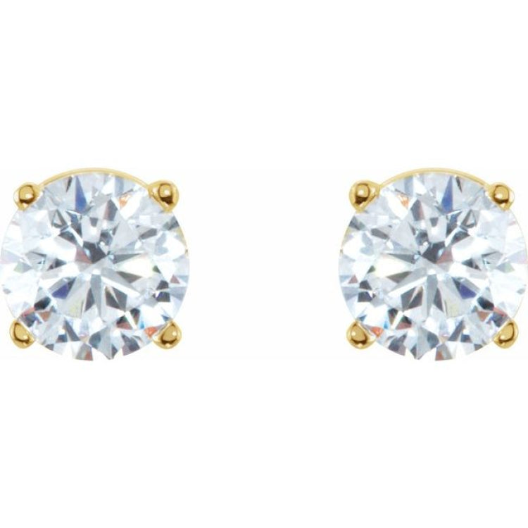 14K Yellow 1 CTW Natural Diamond Earrings