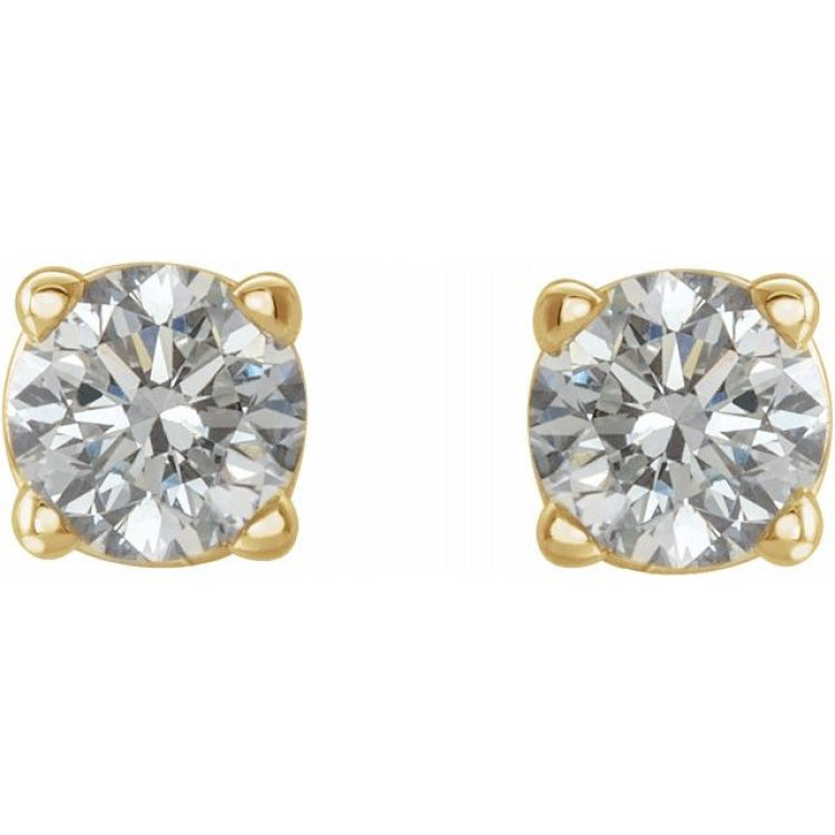 14K Yellow 1/5 CTW Natural Diamond Earrings