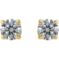 14K Yellow Gold 1/4 CTW Natural White Diamond Earrings