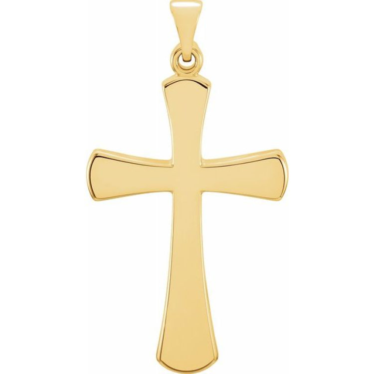 14K Yellow Cross Pendant