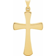 14K Yellow Cross Pendant