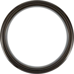 Black PVD Cobalt 8 mm Casted Wood Inlay Comfort-Fit Band Size 12
