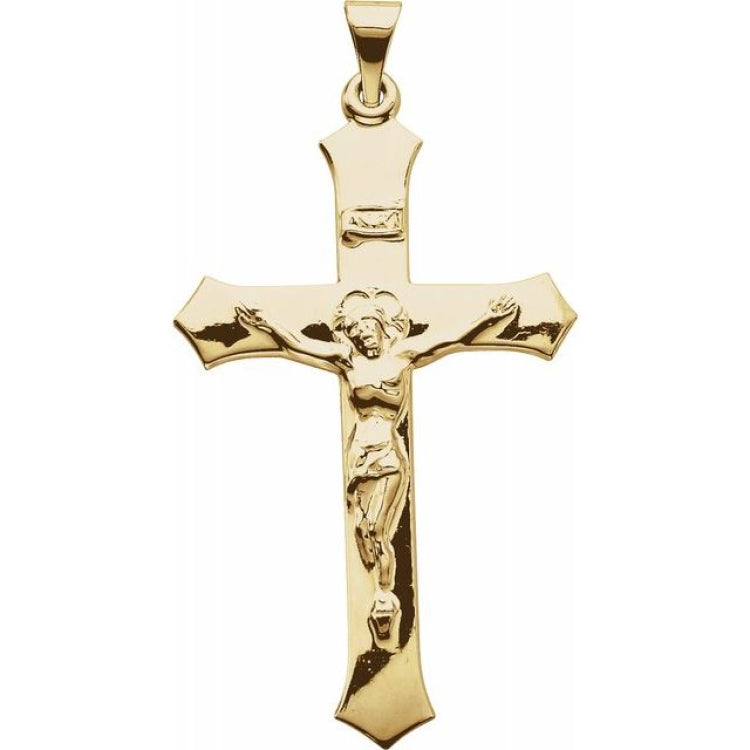 14K Yellow Crucifix Pendant