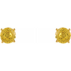14K Yellow 5 mm Natural Yellow Sapphire Earrings