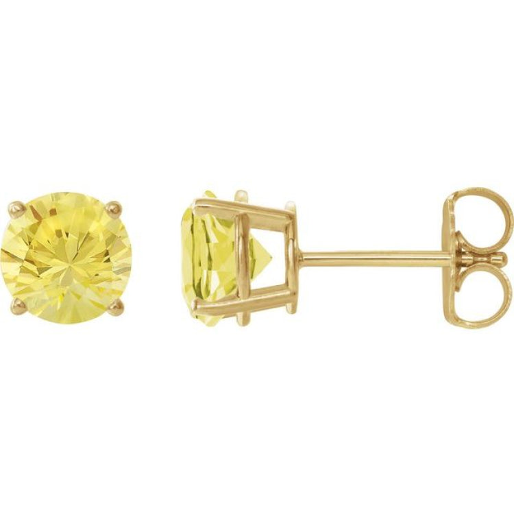 14K Yellow 2.5 mm Natural Yellow Sapphire Earrings