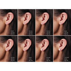 14K Rose Gold 5 mm Natural Emerald Earrings