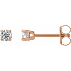 14K Rose 1/4 CTW Natural Diamond Earrings