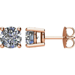 14K Rose 2 CTW Natural Diamond Earrings