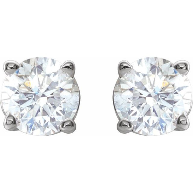 Platinum 1/2 CTW Natural Diamond Earrings