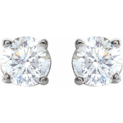 Platinum 1/2 CTW Natural Diamond Earrings