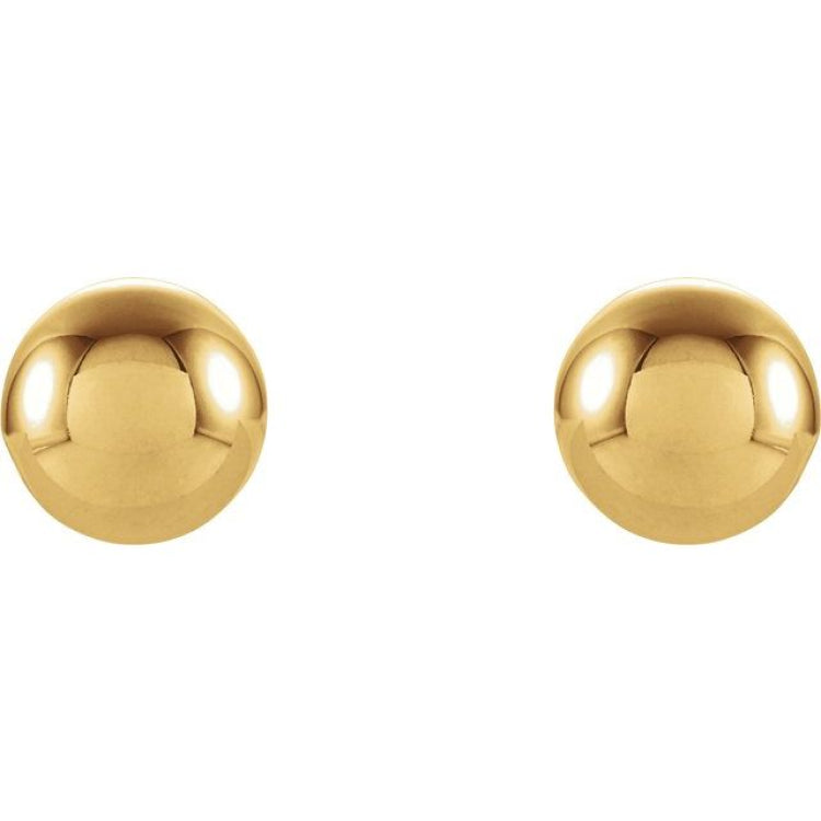 14K Yellow 5 mm Ball Stud Earrings