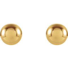 14K Yellow 5 mm Ball Stud Earrings