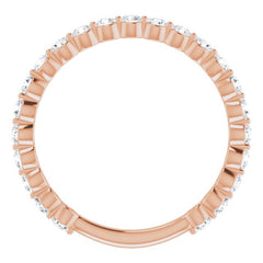 14K Rose 3/4 CTW Lab-Grown Diamond Anniversary Band