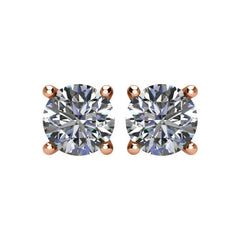 14K Rose 2 CTW Natural Diamond Earrings