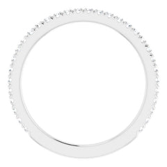 14K White 1/3 CTW Natural Diamond French-Set Anniversary Band