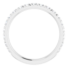 Platinum 3/4 CTW Natural Diamond French-Set Anniversary Band