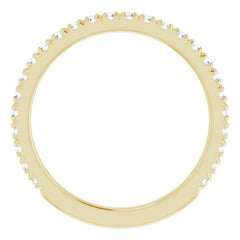 14K Yellow 3/8 CTW Natural Diamond French-Set Anniversary Band