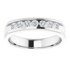 14K White 1/2 CTW Natural Diamond Band