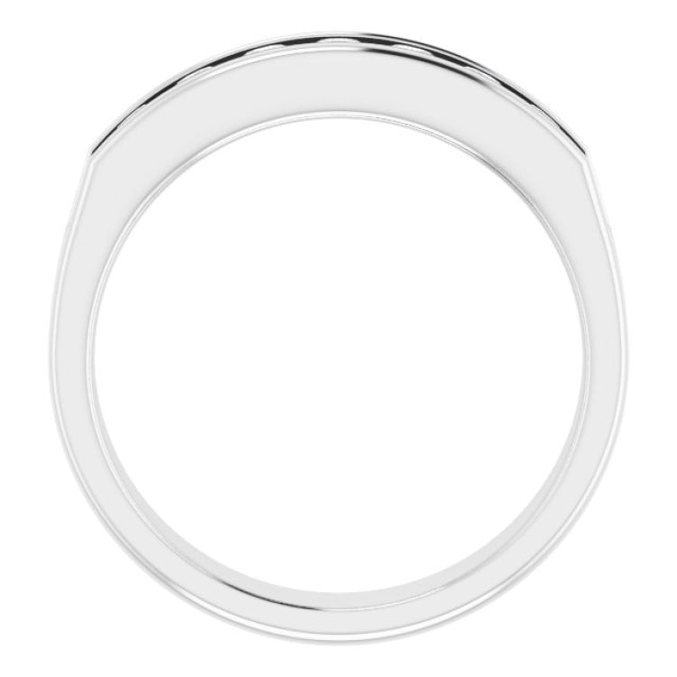 14K White 3/4 CTW Natural Diamond Band