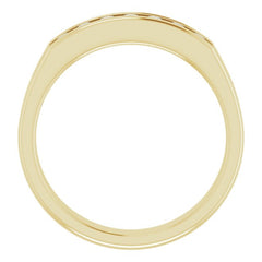 14K Yellow 3/8 CTW Natural Diamond Band