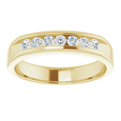 14K Yellow 3/8 CTW Natural Diamond Band
