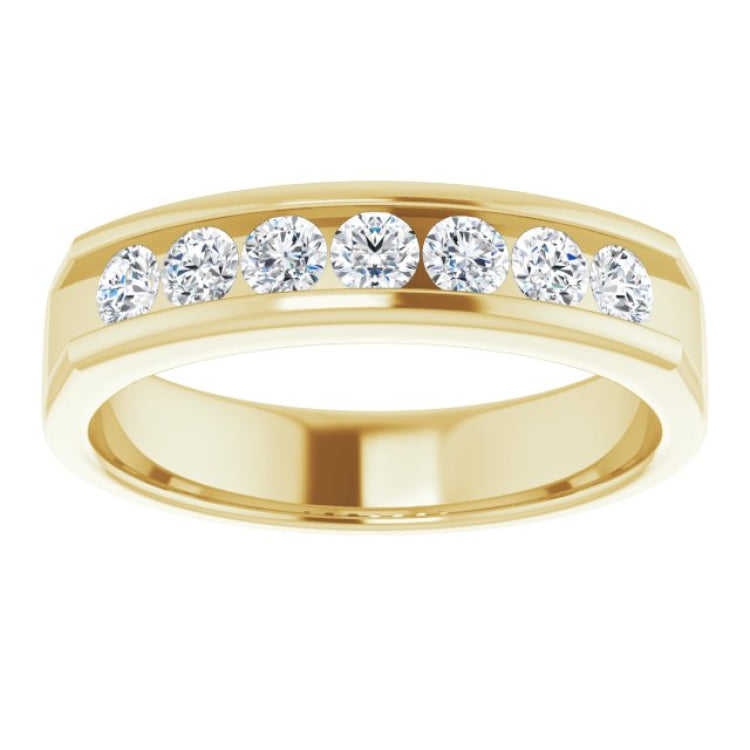 14K Yellow 3/4 CTW Natural Diamond Band