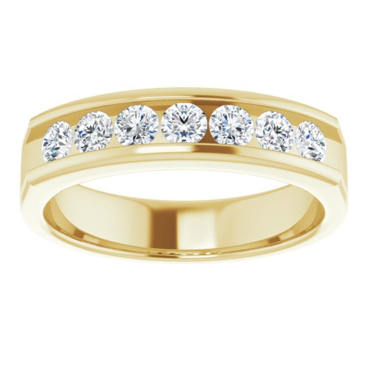 14K Yellow 7/8 CTW Natural Diamond Band