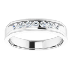 Platinum 3/8 CTW Natural Diamond Band