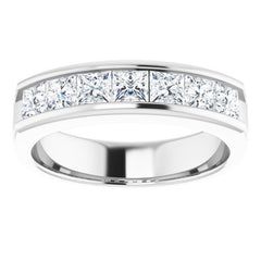 14K White 1 3/4 CTW Natural Diamond Band