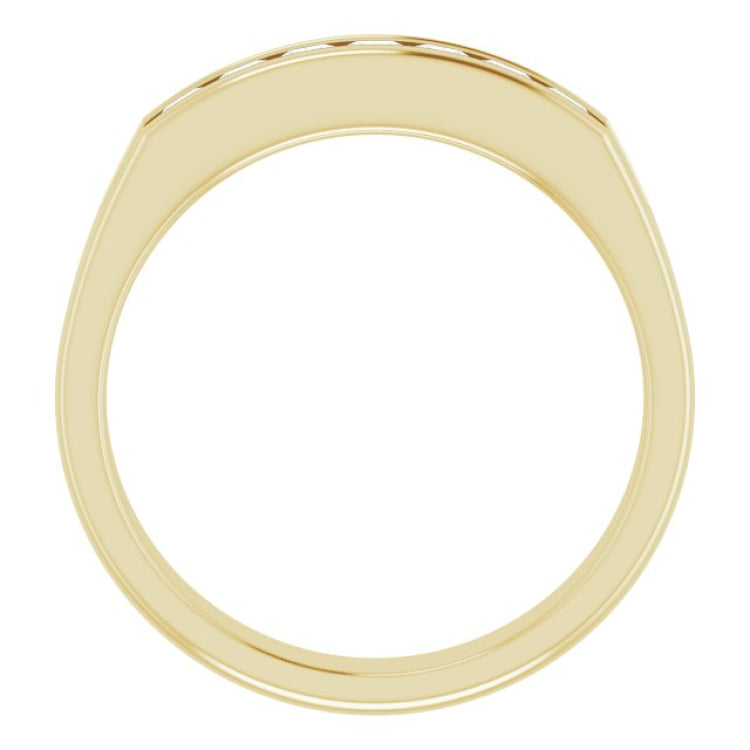 14K Yellow 3/4 CTW Natural Diamond Band
