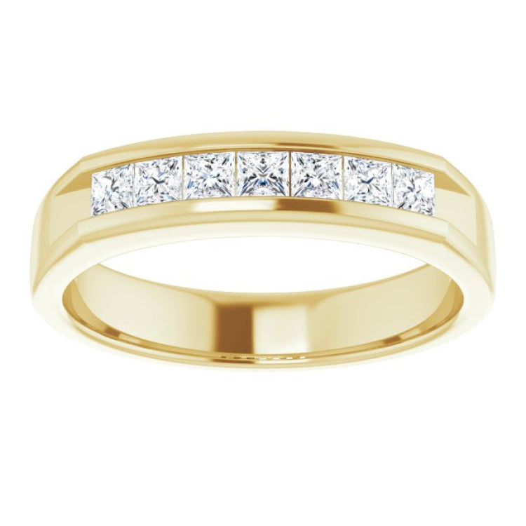14K Yellow 3/4 CTW Natural Diamond Band