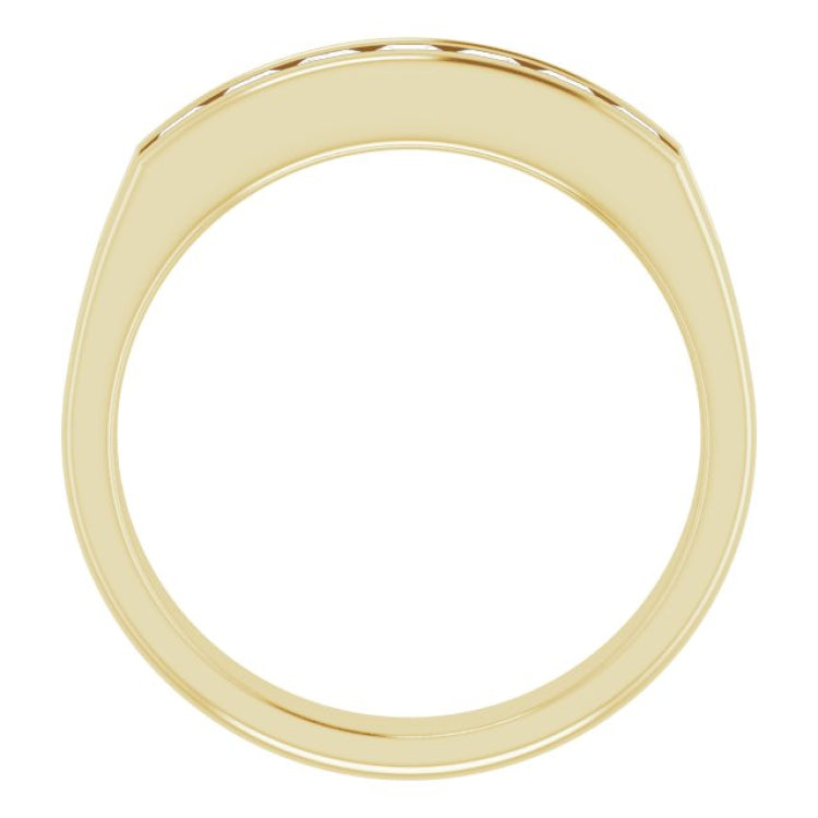 14K Yellow 9/10 CTW Natural Diamond Band
