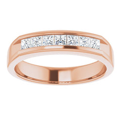 14K Rose 3/4 CTW Natural Diamond Band