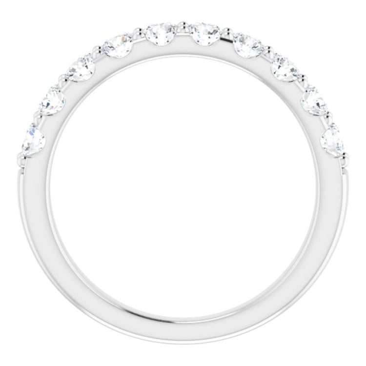 14K White 3/4 CTW Lab-Grown Diamond Anniversary Band