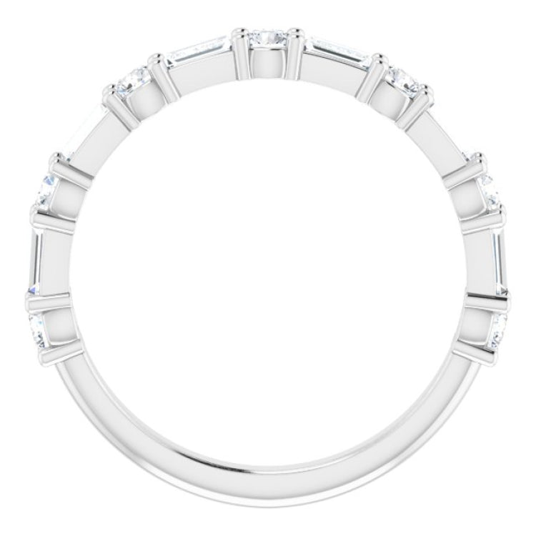 Platinum 3/4 CTW Natural Diamond Anniversary Band