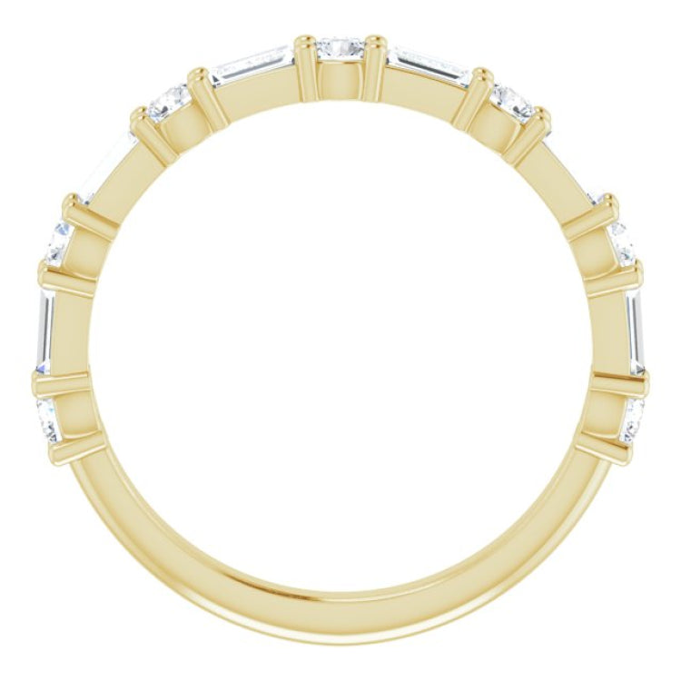 14K Yellow 3/4 CTW Natural Diamond Anniversary Band