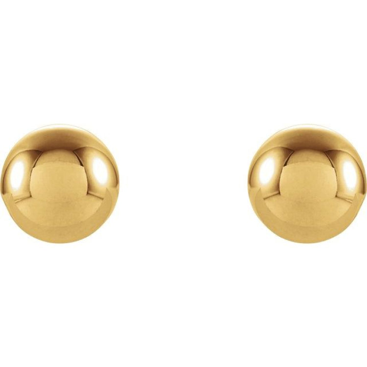 14K Yellow 3 mm Ball Stud Earrings