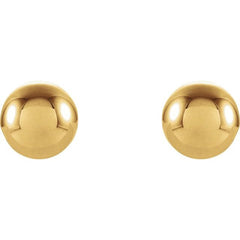 14K Yellow 3 mm Ball Stud Earrings