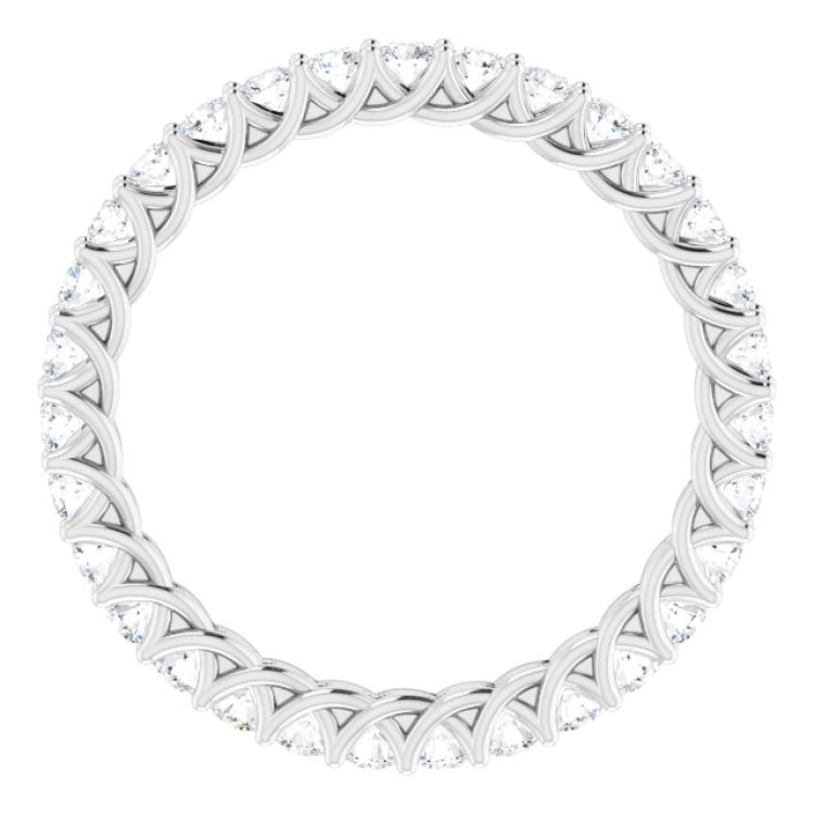 14K White 9/10 CTW Lab-Grown Diamond Eternity Band
