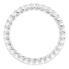 14K White 9/10 CTW Lab-Grown Diamond Eternity Band