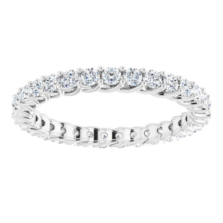 14K White 9/10 CTW Lab-Grown Diamond Eternity Band