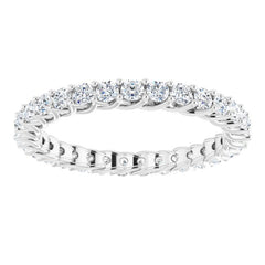 14K White 9/10 CTW Lab-Grown Diamond Eternity Band