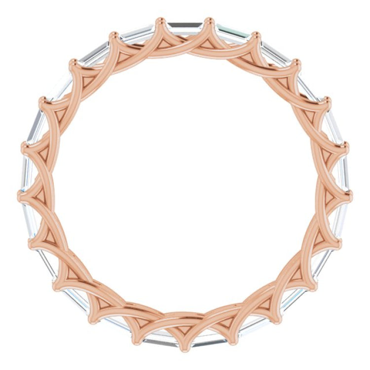 14K Rose 9/10 CTW Lab-Grown Diamond Eternity Band
