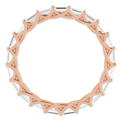 14K Rose 9/10 CTW Lab-Grown Diamond Eternity Band