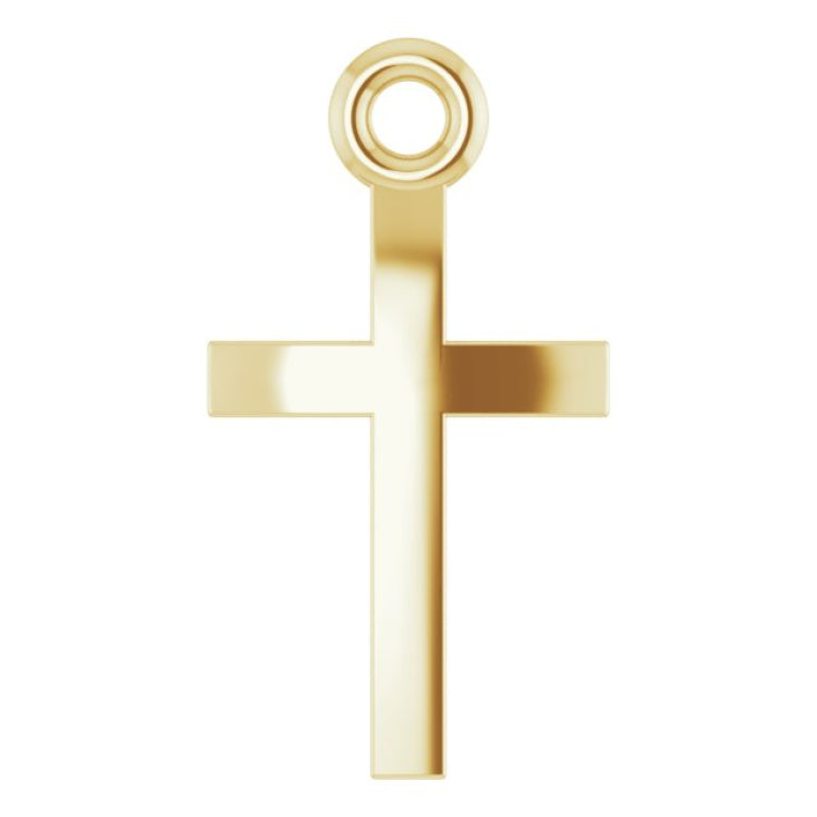 14K Yellow Cross 18" Necklace