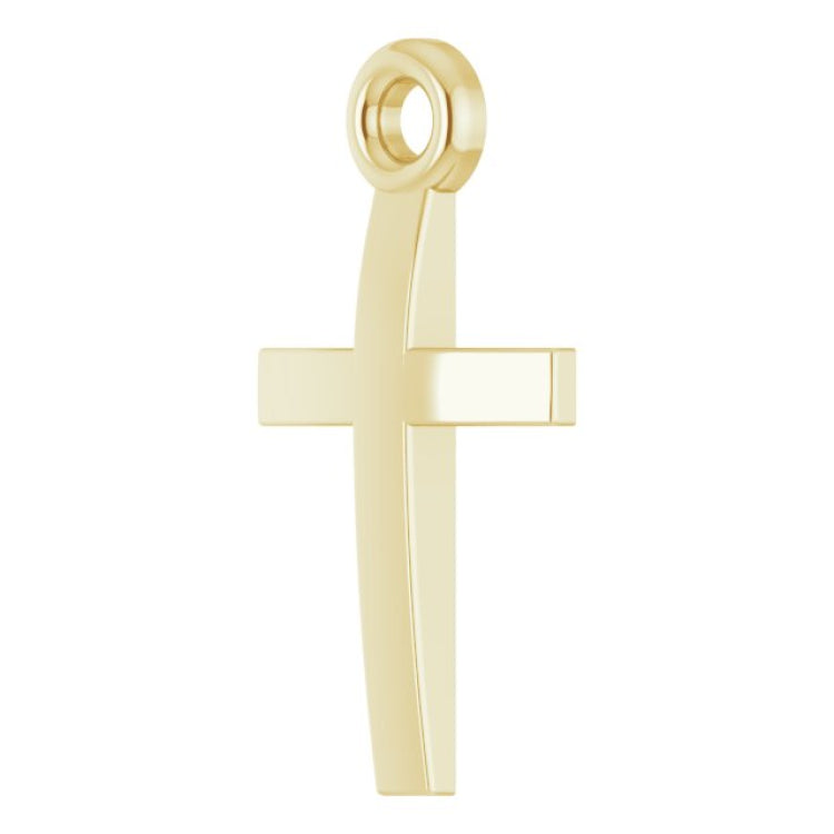 14K Yellow Cross 18" Necklace