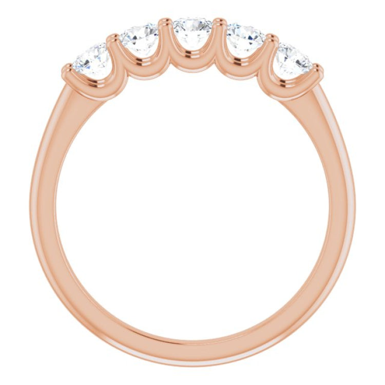 14K Rose 5/8 CTW Lab-Grown Diamond Anniversary Band